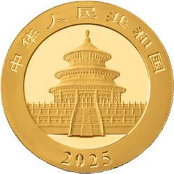 Zlatá mince 15 g China Panda 2025