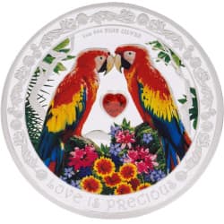 Stříbrná mince 1 Oz Love is precious Macaws 2025