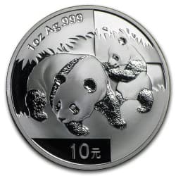 Stříbrná mince 1 Oz China Panda 2008