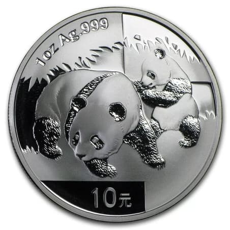 Stříbrná mince 1 Oz China Panda 2008