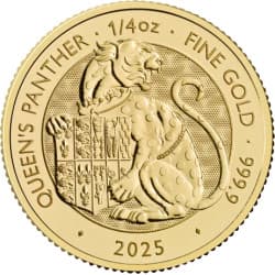 Zlatá Mince 1/4 Oz The Royal Tudor Beasts Královnin Panther 2025