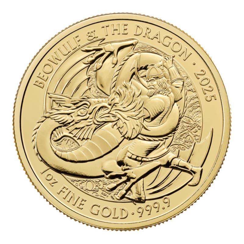 Zlatá mince 1 Oz Mýty a legendy Beowulf a Drak 2025