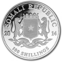 Stříbrná mince 1 Oz African Wildlife Elephant 2014