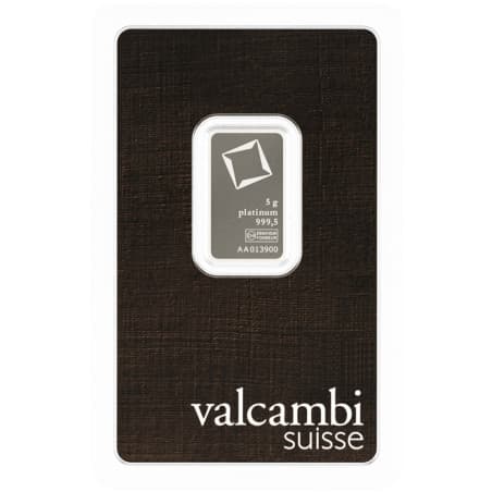 Platinový slitek 5 g Valcambi