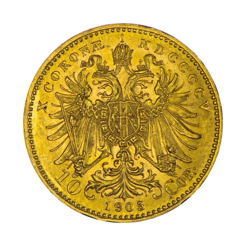 Zlatá mince 10 Korun Františka Josefa I. různé roky (1892-1911)