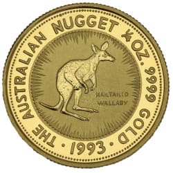 Zlatá mince 1/4 Oz Kangaroo Nugget různé roky