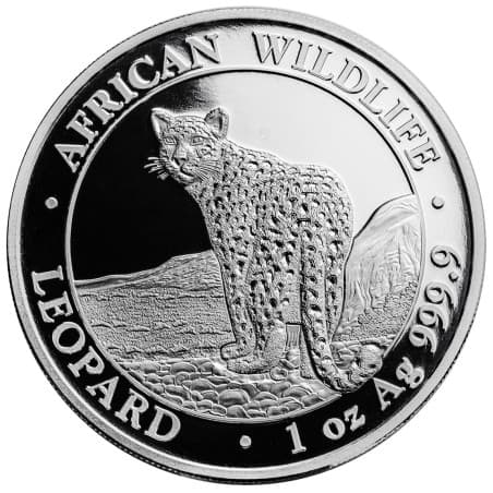 Stříbrná mince 1 Oz African Wildlife Leopard 2018
