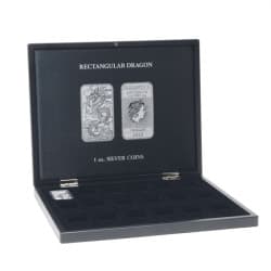 The Perth Mint Australian Rectangular Dragon 2018-2025 sada stříbrných mincí 8 x 1 Oz