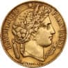 Zlatá mince 20 Frank Francie Ceres různé roky (1848-1852)