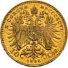 Zlatá mince 10 Korun Františka Josefa I. různé roky (1892-1911)