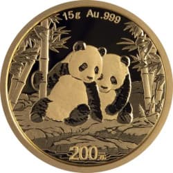Zlatá mince 15 g China Panda 2026