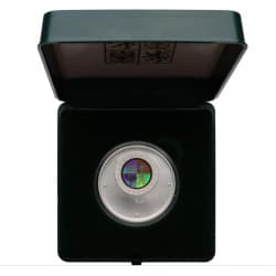 Bimetalová pamětní mince 1 Oz se zlatou inlejí a hologramem k roku 2000 proof