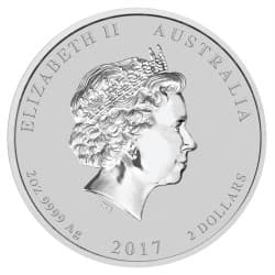Stříbrná mince 2 Oz Lunar Series II Year of the Rooster 2017