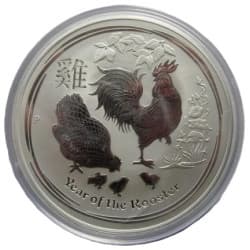 Stříbrná mince 10 Oz Lunar Series II Year of the Rooster 2017