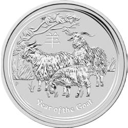 Stříbrná mince 2 Oz Lunar Series II Year of the Goat 2015
