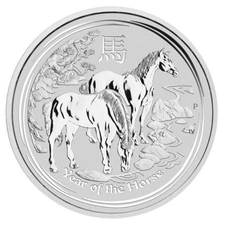 Stříbrná mince 2 Oz Lunar Series II Year of the Horse 2014