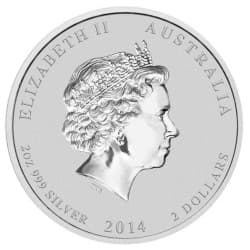 Stříbrná mince 2 Oz Lunar Series II Year of the Horse 2014
