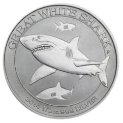 Stříbrná mince 1/2 Oz Great White Shark 2014