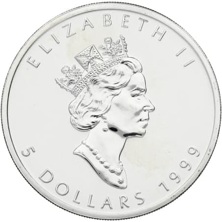 Stříbrná mince 1 Oz Maple Leaf 1999