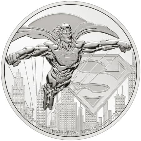 Stříbrná mince 1 Oz Superman Metropolis 2021 Niue